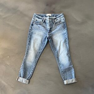 BKE Women's Ankle Crop Jeans - Light Blue Wash Payton